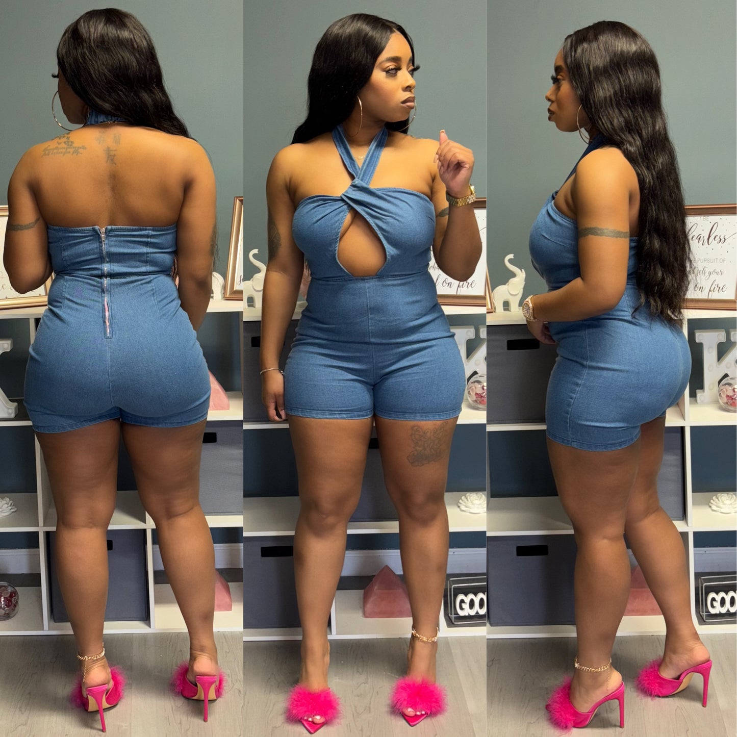 “Twisted in the moments” Romper