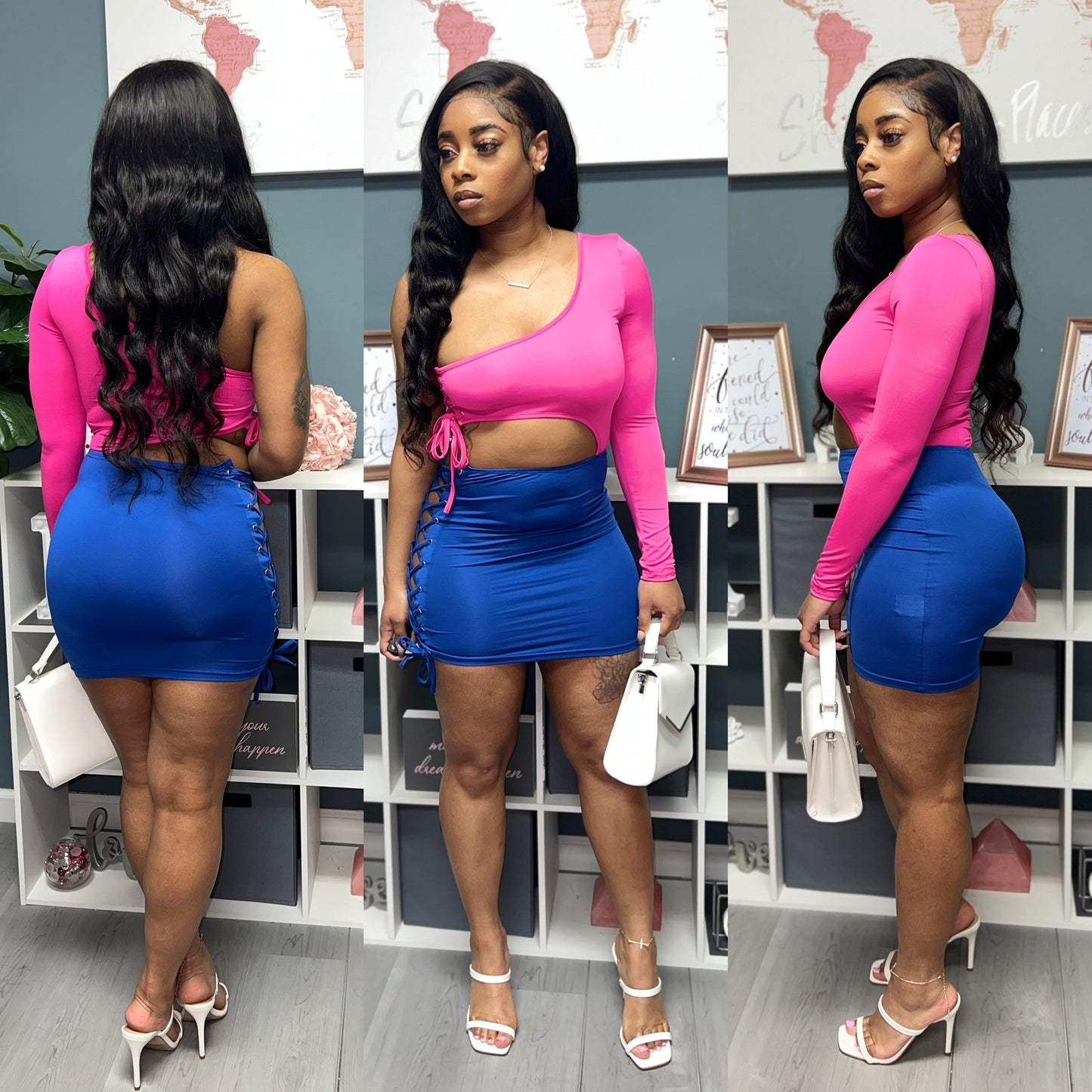 "Color Blocking" Mini Dress