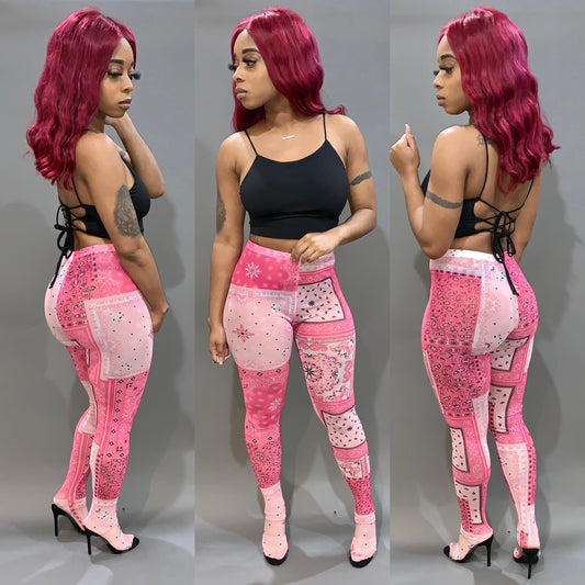 “Bandana” Mesh Leggings Only
