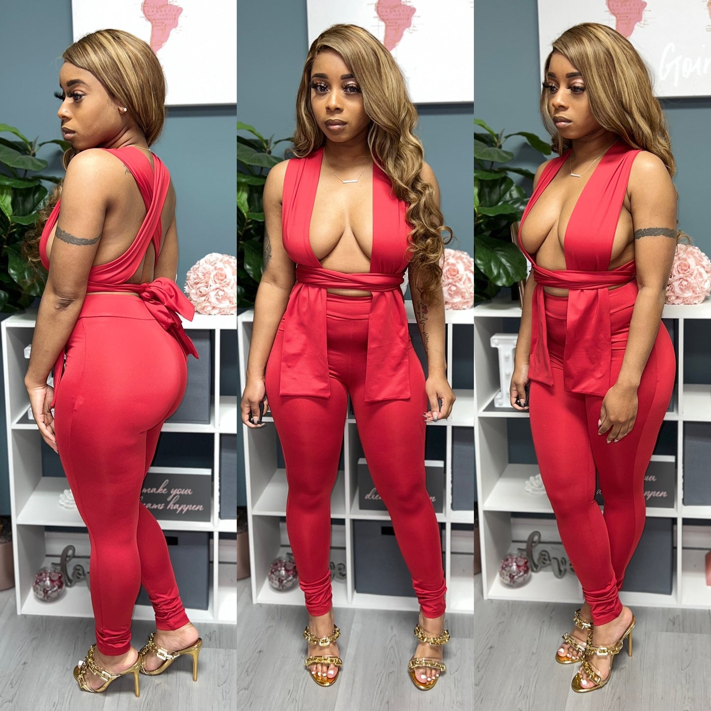 "My Game Time" RED Pants Set